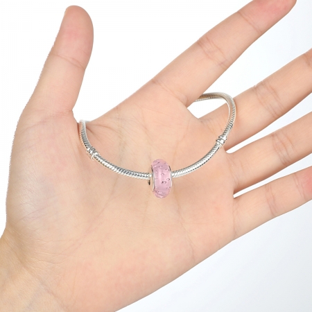 Charm argint 925 cu sticla roz - Be Elegant PST0068 [3]