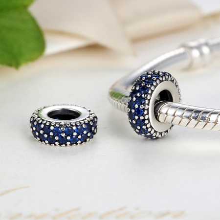 Charm argint 925 cu zirconii albastre - Be Elegant PST0029 [3]