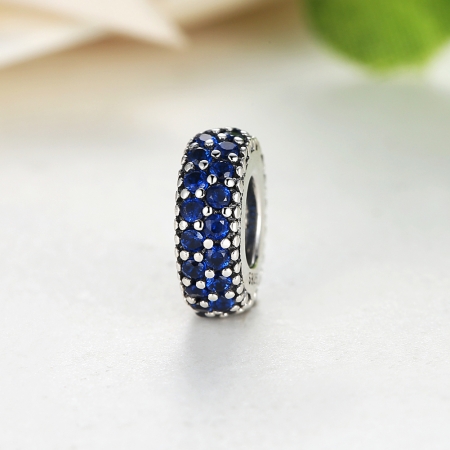 Charm argint 925 cu zirconii albastre - Be Elegant PST0029 [4]