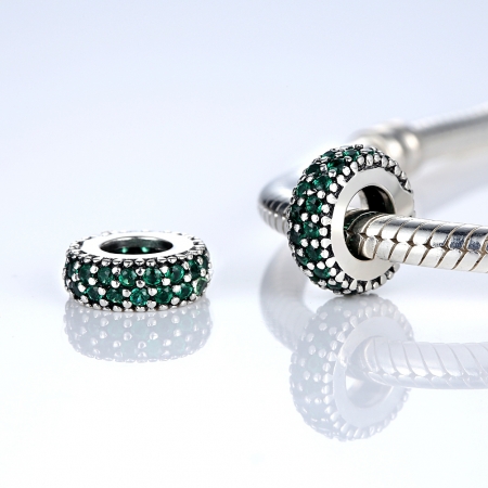 Charm argint 925 cu zirconii verzi - Be Elegant PST0030 [1]