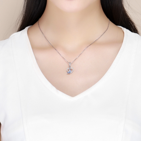 Charm argint 925 inimioara cu fluturas albastru - Be in Love PST0142 [3]
