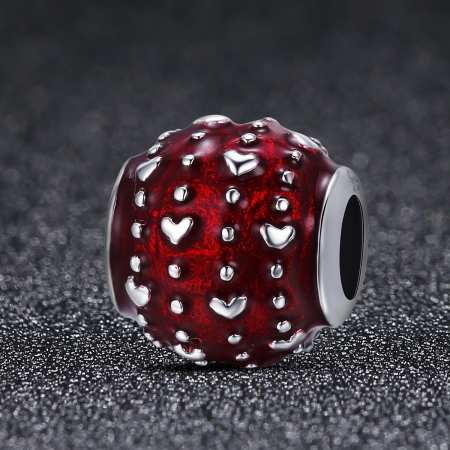 Charm argint 925rosu cu inimioare - Be in Love PST0111 [1]