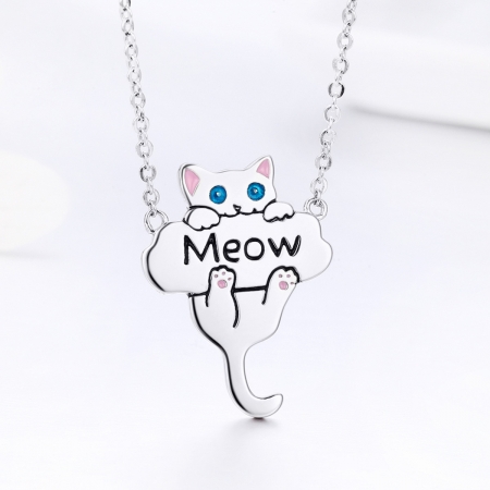 Colier argint 925 cu pisicuta jucausa Meow- Be Nature CST0013 [3]