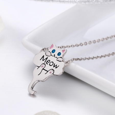 Colier argint 925 cu pisicuta jucausa Meow- Be Nature CST0013 [1]