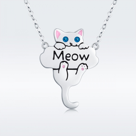 Colier argint 925 cu pisicuta jucausa Meow- Be Nature CST0013 [2]