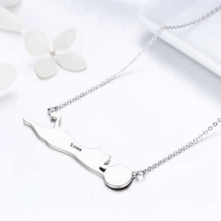 Colier argint 925 cu pisicuta jucausa si ghem - Be Nature CST0007 [4]