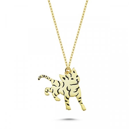 Colier argint 925 pisicuta placat cu aur - Be Nature CTU0093 [0]