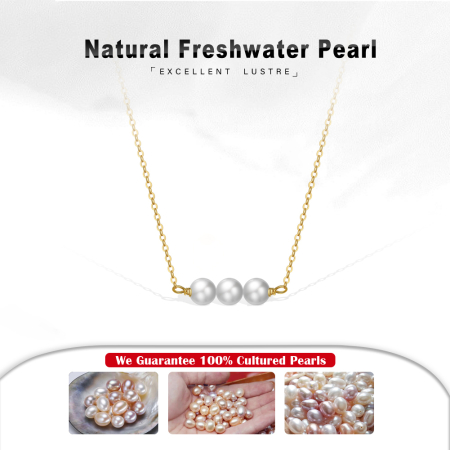 Colier argint 925 placat cu aur 14K cu perle naturale [4]