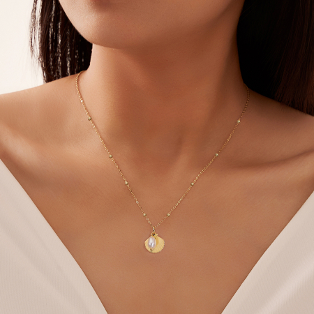 Colier argint 925 placat cu aur 14K cu perle naturale [1]
