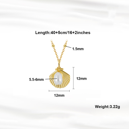 Colier argint 925 placat cu aur 14K cu perle naturale [3]