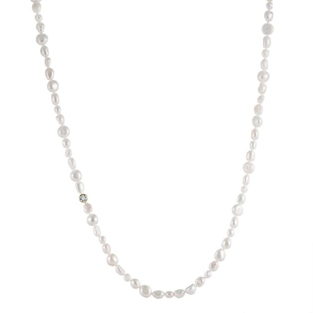 Colier argint 925 placat cu aur 14K cu perle naturale