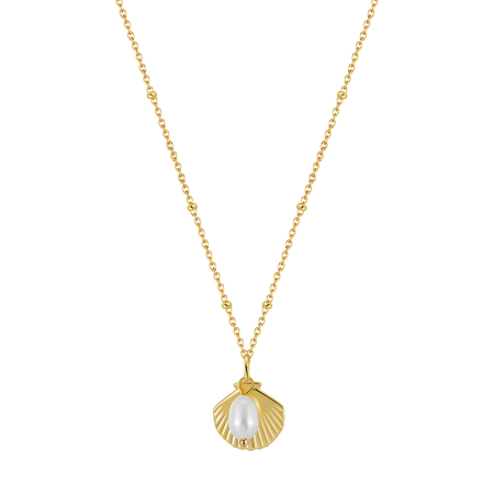 Colier argint 925 placat cu aur 14K cu perle naturale