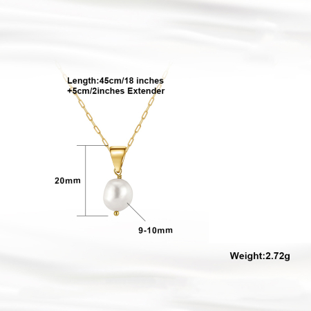 Colier argint 925 placat cu rodiu cu perle naturale [3]