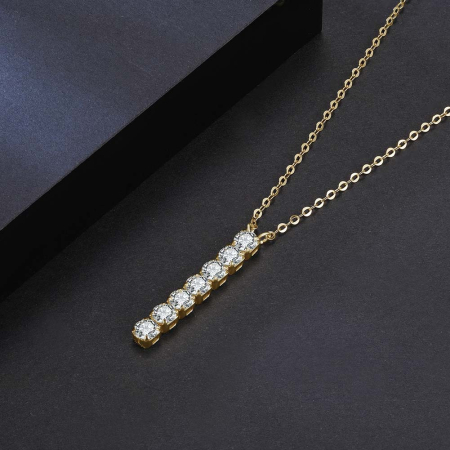 Colier argint 925 placat cu aur 14K cu zirconiu [3]