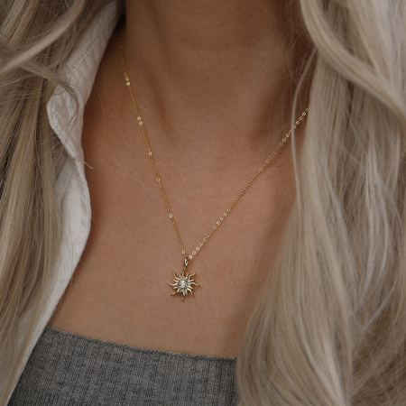 Colier argint 925 placat cu aur 14K cu zirconiu [2]