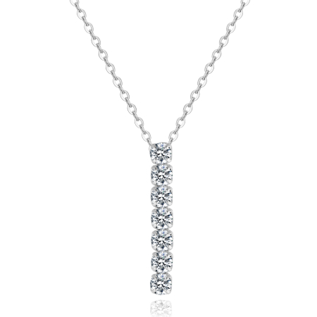 Colier argint 925 placat cu rodiu cu zirconiu