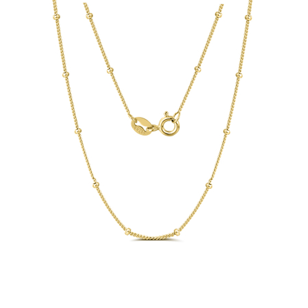 Colier argint 925 placat cu aur 18K, 55 cm