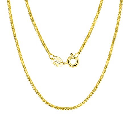Colier argint 925 placat cu aur 18K, 55 cm, 1,2 mm