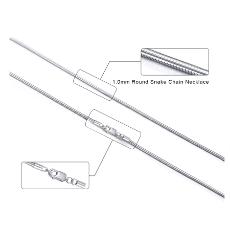 Colier argint 925 placat cu rodiu, 55 cm [2]