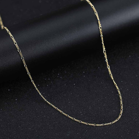 Colier argint 925 placat cu aur 18K, FIGARO, UNISEX, 50 cm, 1,7 mm [3]