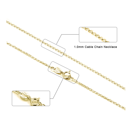 Colier argint 925 placat cu aur 18K, 45 cm [6]