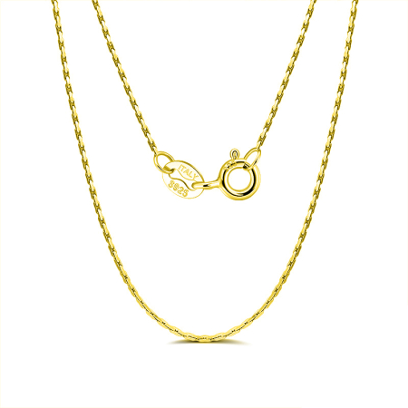 Colier argint 925 placat cu aur 14K, 55 cm