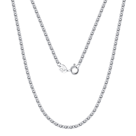 Colier argint 925 placat cu rodiu, 55 cm, 2 mm