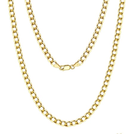 Colier argint 925 cubanez placat cu aur 18K,  55 cm, 5 mm