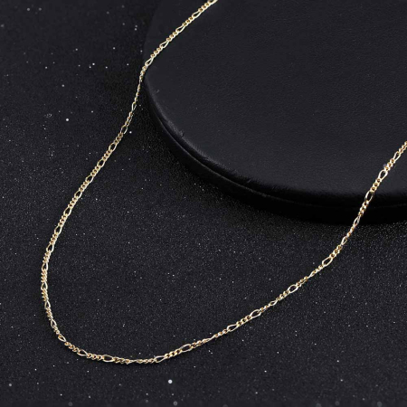 Colier argint 925 placat cu aur 18K, FIGARO, UNISEX, 50 cm, 1,7 mm [4]