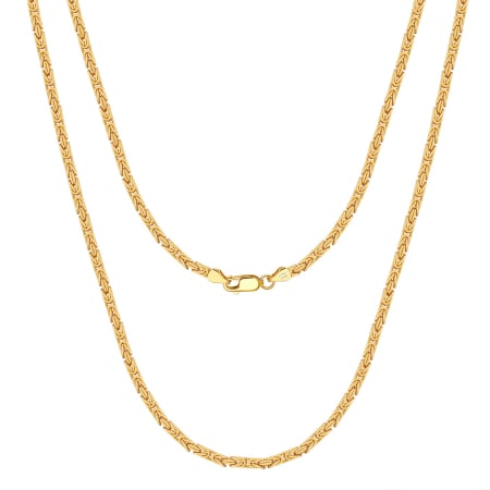 Colier argint 925 placat cu aur 18K, Bali, UNISEX, 55 cm, 2,5 mm