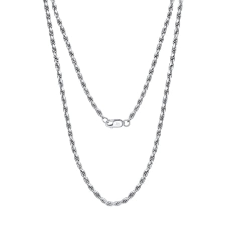 Colier argint 925 placat cu rodiu, impletit, UNISEX, 55 cm, 2,3 mm