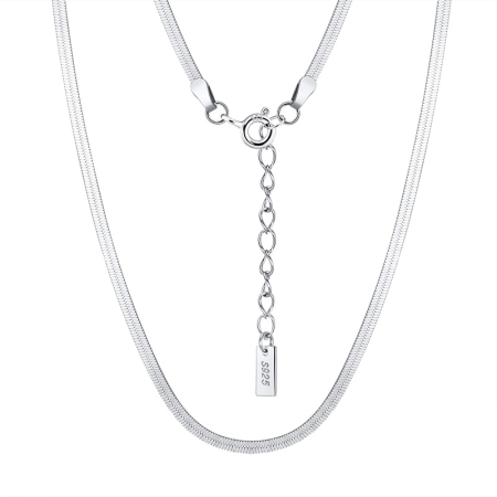 Colier argint 925 plat placat cu rodiu, 40 cm