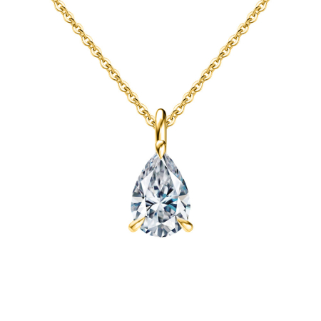 Colier argint 925 placat cu aur 14K cu zirconiu