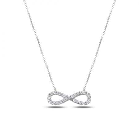 Colier argint 925 rodiat cu simbolul infinit si zirconii albe - Infinite You CTU0063 [0]