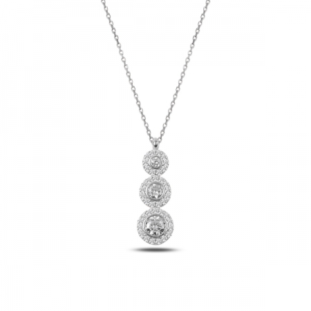 Colier argint 925 rodiat cu zirconii albe - Be Elegant CTU0064 [0]