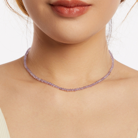 Colier argint Ametist Natural [8]