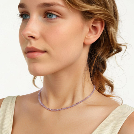 Colier argint Ametist Natural [5]