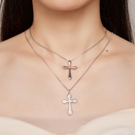 Colier argint cross chopard [11]