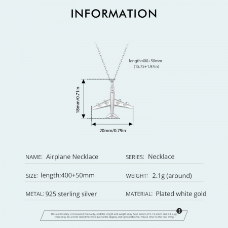 Colier argint cu avion [7]