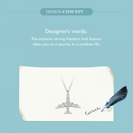 Colier argint cu avion [11]