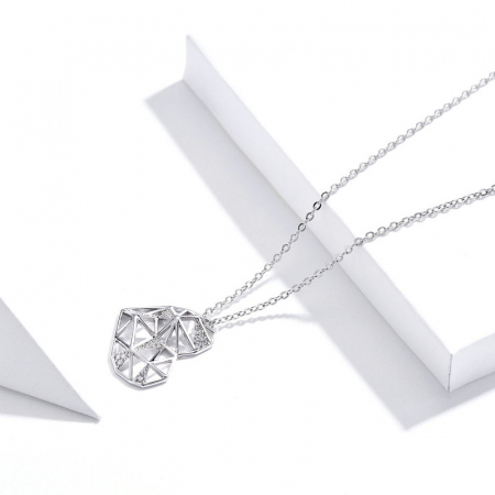 Colier argint cu inima si zirconii [5]