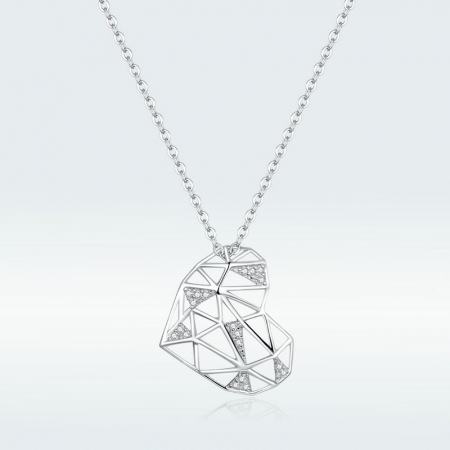 Colier argint cu inima si zirconii [8]