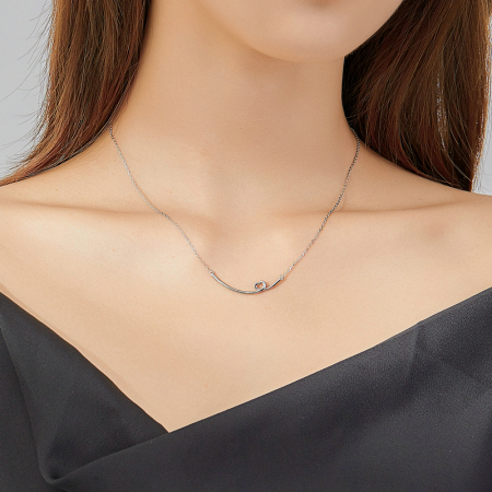 Colier argint cu inimioara placat cu rodiu [1]