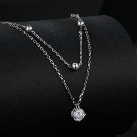 Colier argint cu Moissanite [6]