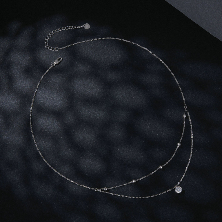 Colier argint cu Moissanite [4]