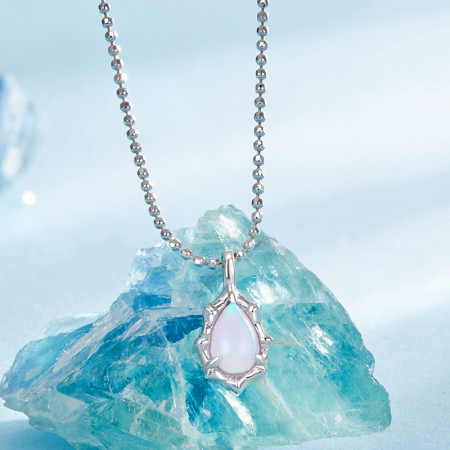 Colier argint cu opal sintetic [7]