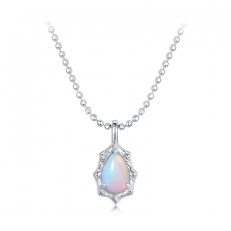 Colier argint cu opal sintetic