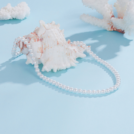 Colier argint cu perle 5 mm [2]