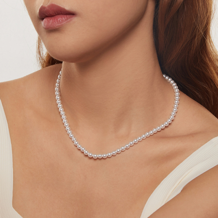 Colier argint cu perle 5 mm [4]