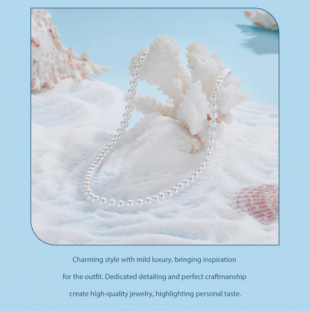 Colier argint cu perle de 8 mm [16]